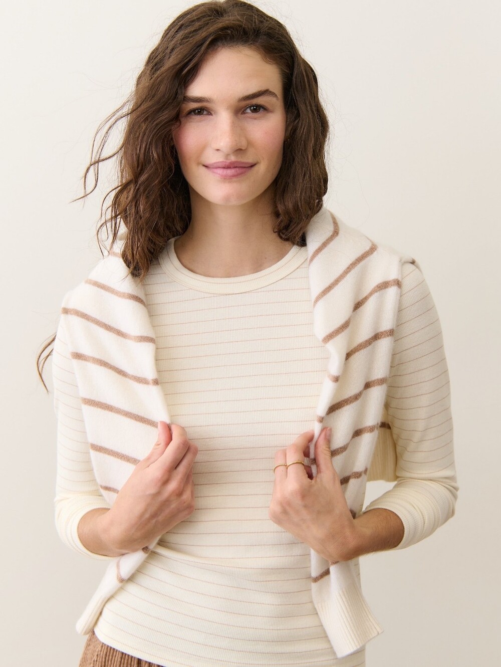 NWT Marine Layer Lexi Rib Sun-In Long Sleeve Crew Tee Size XS